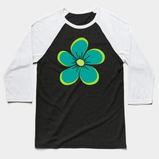 green blooming flower, flowery, floral pattern, bloom Baseball T-Shirt